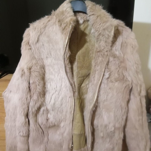 Tassos Mitropoulos double face leather and fur jacket Medium, like new