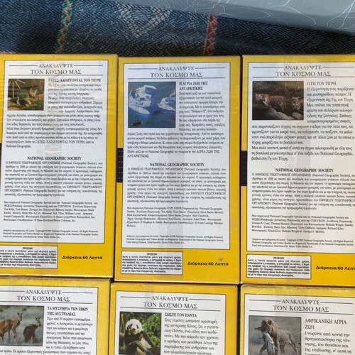 National Geographic video cassettes new, pack of 9 from 1980s