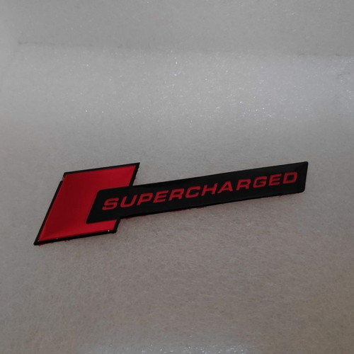 Supercharged Aluminum Badge like new