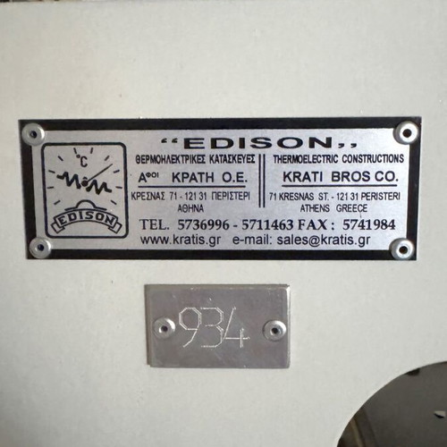 Edison heat press for blister, like new, with two bakelite moulds