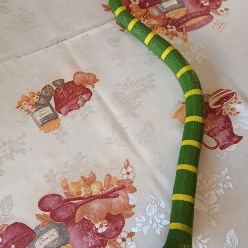 Plastic snake toy used, about 70 cm