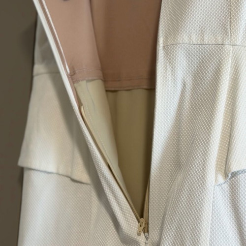Next white dress like new with special lining and latex