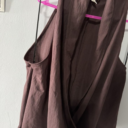 H&M sleeveless blouse, brown, XL