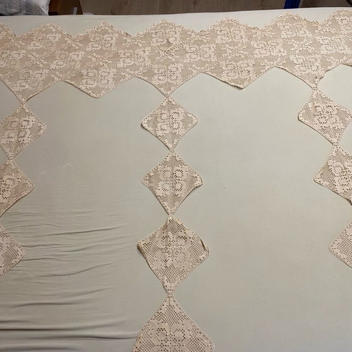 Handmade old table runner used