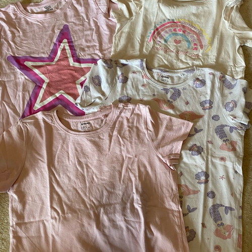 Girls' summer clothes pack size 140cm like new, 30 pieces