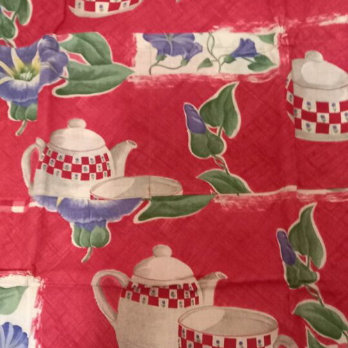 Kitchen set new, 12 pieces, red background with blue