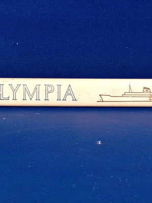Greek Line promotional pencil used with triangular shape