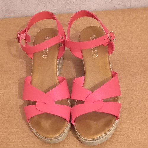Women's sandals eco leather size 38 like new orange