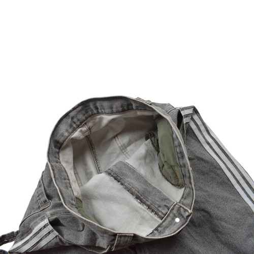 Vintage Y2K Baggy Denim Long Shorts Grey Hip Hop Skate Style used, size L