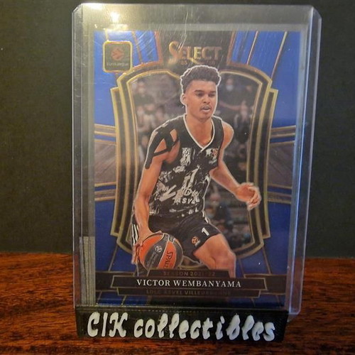 Euroleague Panini Select Victor Wembanyama Blue Prizm card new