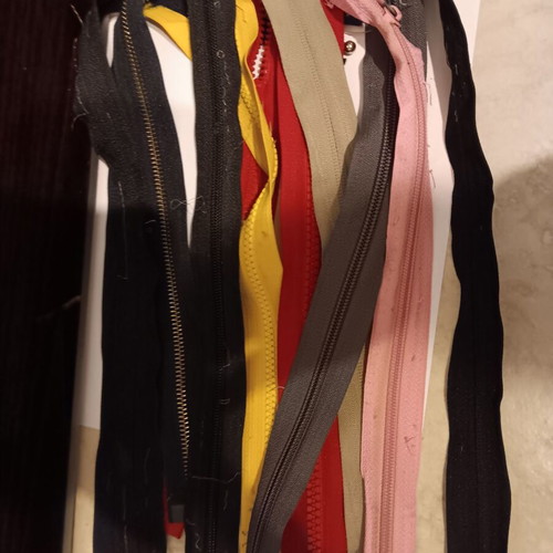 Zippers used, pack of 11, assorted colors