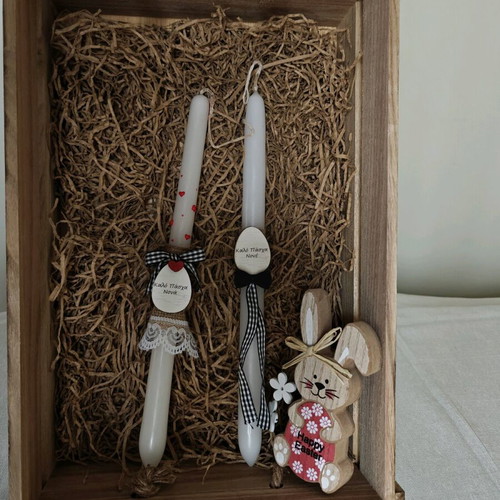 Set of candles for godparents new with decorations