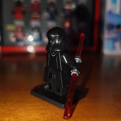 Darth Maul Lego minifigure with double red lightsaber
