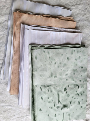 Earth Palette Collection set of 18 papers with handmade natural dyes like new
