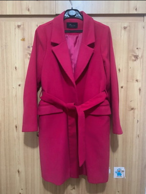 Παλτό σε ίσια γραμμή σαν καινούργιο, ροζ, μέγεθος M