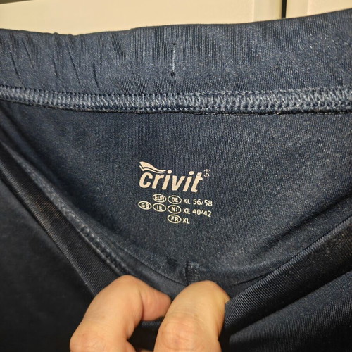 Crivit men's sports leggings new, size XL, blue