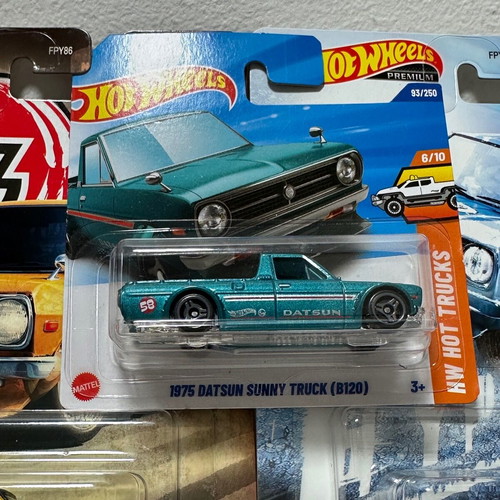 Datsun Sunny Truck B120 set of 3 new Hot Wheels