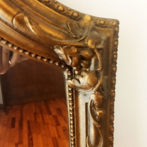 Wood Carved Gold Mirror Like New Large Size