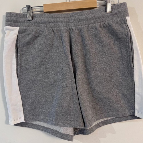 Asos sports shorts cotton, like new, grey and white, size L
