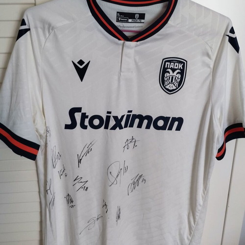 PAOK 2023-2024 Championship Signed Collectible Jerseys brand new