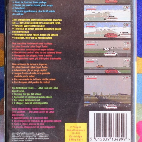 Lotus Turbo Challenge Sega Mega Drive racing game used, good to very good