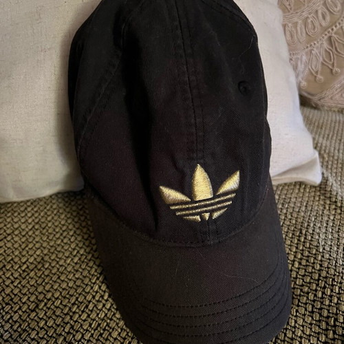 Adidas hat used with gold logo, black