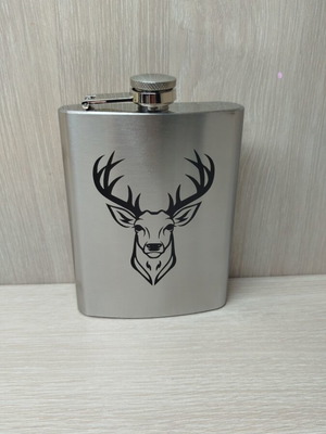 Milwaukee Bucks Flask new, stainless steel matte inox 8oz