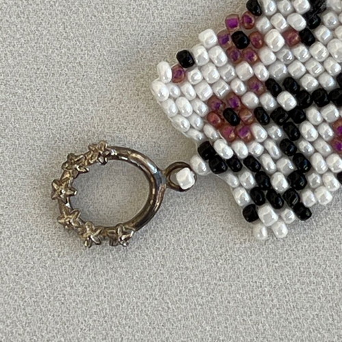 Handmade Sakura Beaded Bracelet like new, multicolored