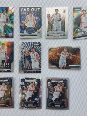 2023-24 Euroleague Prizm Doncic cards like new, insert, base, cracked ice, silver