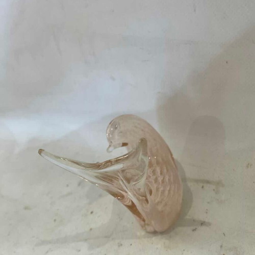 Murano vintage bird figurine used 12x8