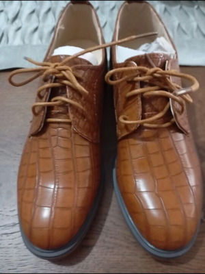 Κάμελ Loafer καινούργιο κροκό δερμάτινο σχέδιο καφέ