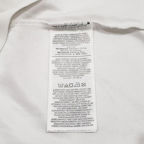 Nike FZ8038 Dri-Fit Camo men's cotton T-shirt, size M, white