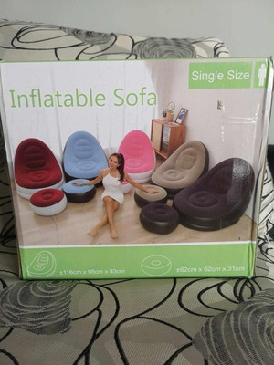Inflatable armchair and stool new, portable