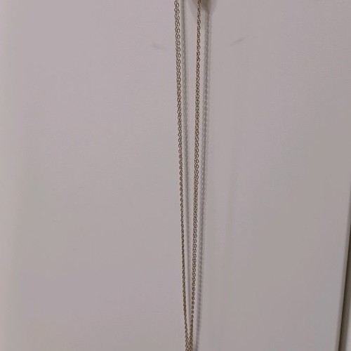 Silver gold-plated necklace with pendant flower 44 cm new Loisir