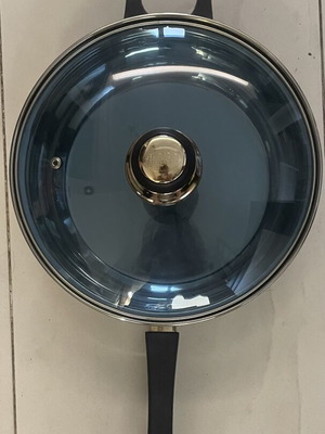 Frying pan and small saucepan with lids new
