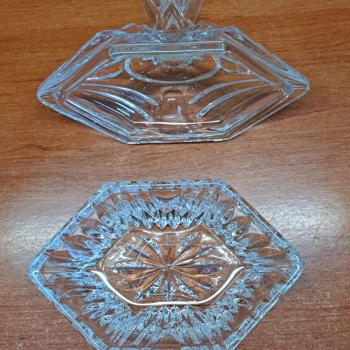 Vintage glass fondue dish