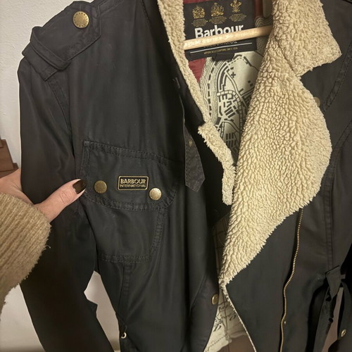 Barbour jacket used, classic waxed with reinforced lining