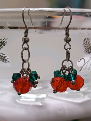 Handmade mistletoe earrings new