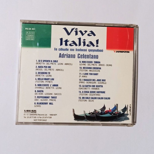 Adriano Celentano Viva Italia CD used, Italian song idols