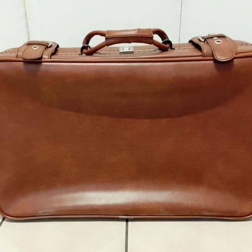 Vintage leather suitcase used