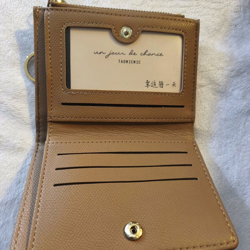 Wallet beige faux leather new