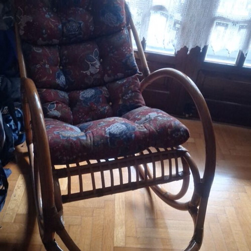 Vintage bamboo rattan rocking chair Boxo luxury like new