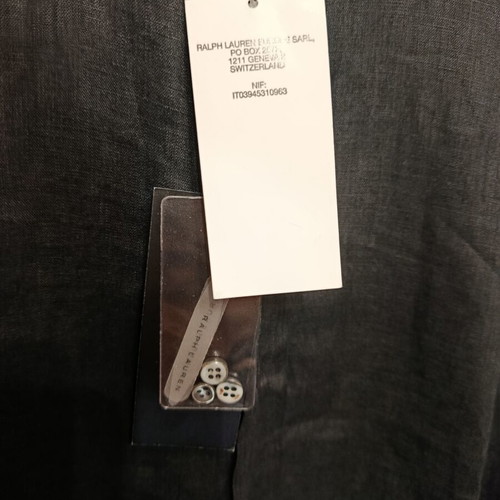 Ανδρικό πουκάμισο Ralph Lauren λινό μαύρο XL καινούργιο