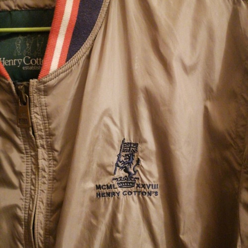 Henry Cotton’s bomber jacket like new, Italian, denim-beige, size M