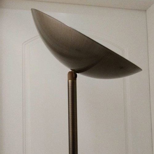 Floor lamp bronze with dimmer and adjustable shade used