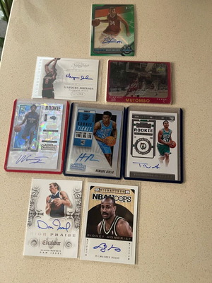 NBA autograph cards used, pack of 8