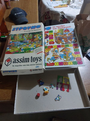 Smurfs Treasure Hunt board game used, Assim