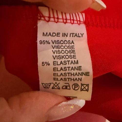 Fitted red pants new, size S