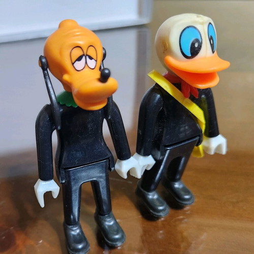 Vintage Disney Pyroplast Donald Duck and Goofy figures used