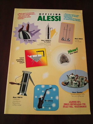 Alessi Officina Design catalog like new, 148 pages, authentic Italy